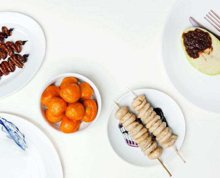 filipino street food isaw kwek kwek fishball mangga