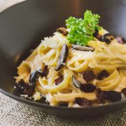 nolisoli eats recipe truffle pasta carbonara