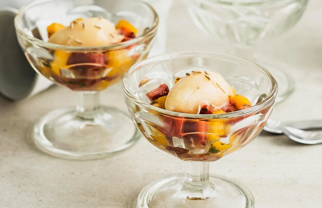 eats recipe lavender lychee sorbet