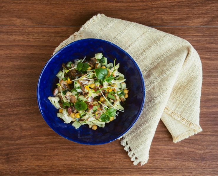 nolisoli eats recipe cauliflower salad yogurt chickpea