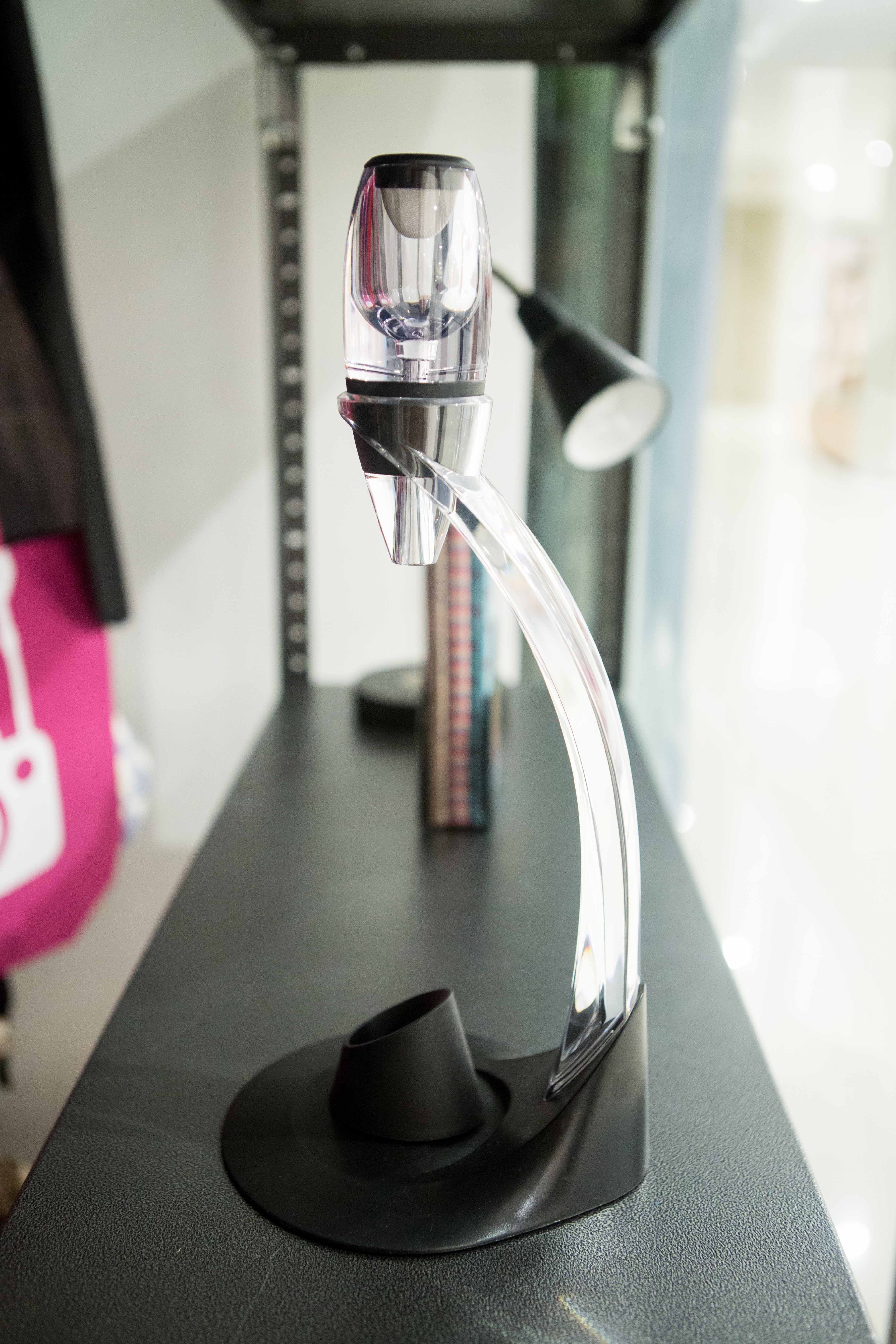 You can enjoy your wine faster without having to wait. The magic decanter “draws in and mixes the proper amount of air for the right amount of time, allowing your wine to breathe instantly”. This aerator is available for P1,800.