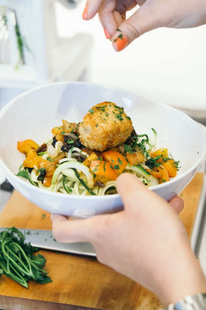 nolisoli events recipe zucchini spaghetti meatballs