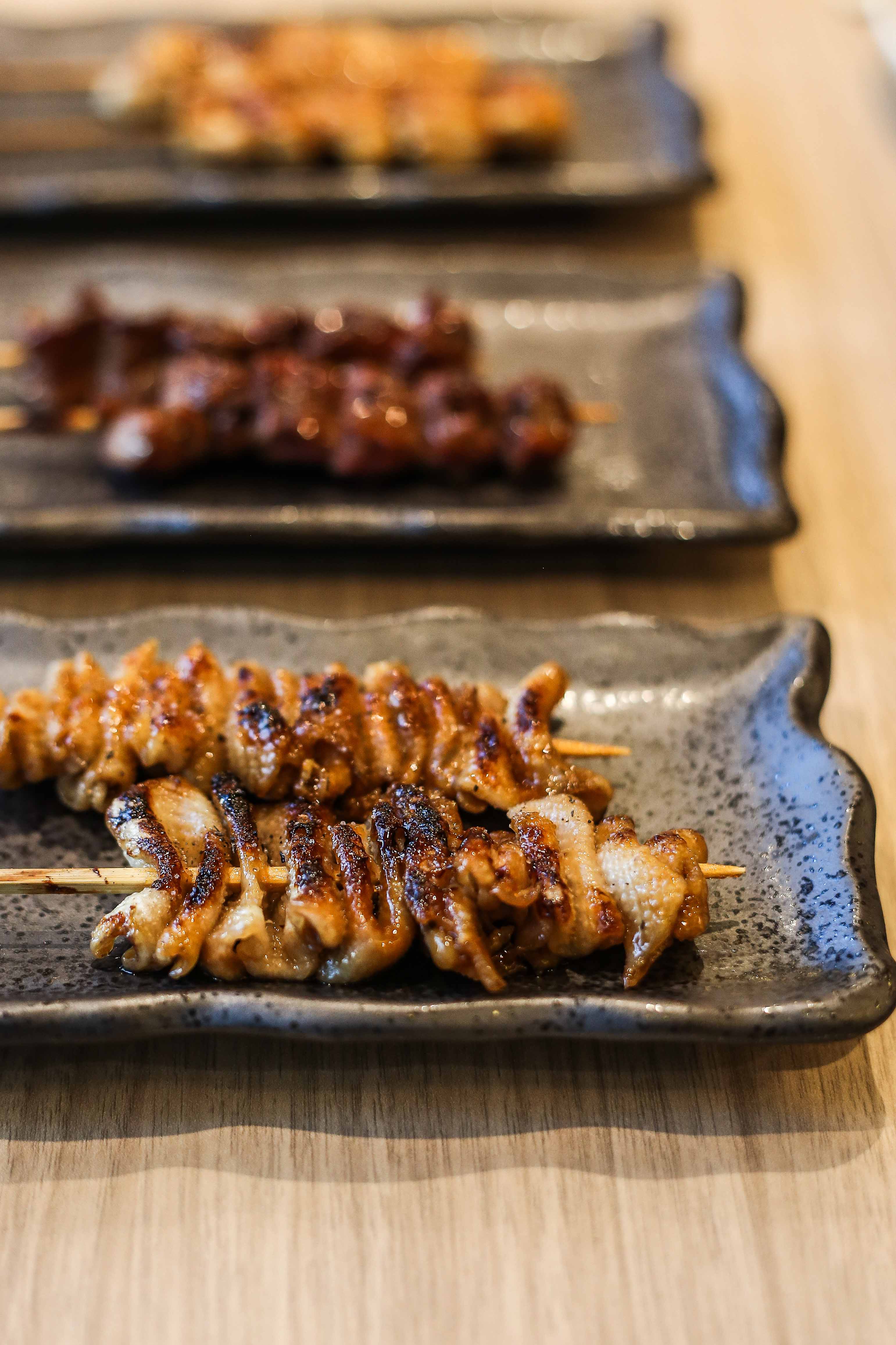 Yakitori chicken skin