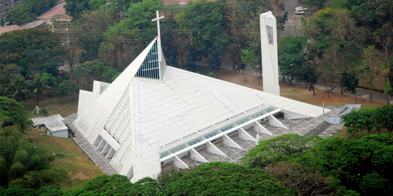 Aerial view of the Church of the Gesu. Photo courtesy of Ateneo.edu.