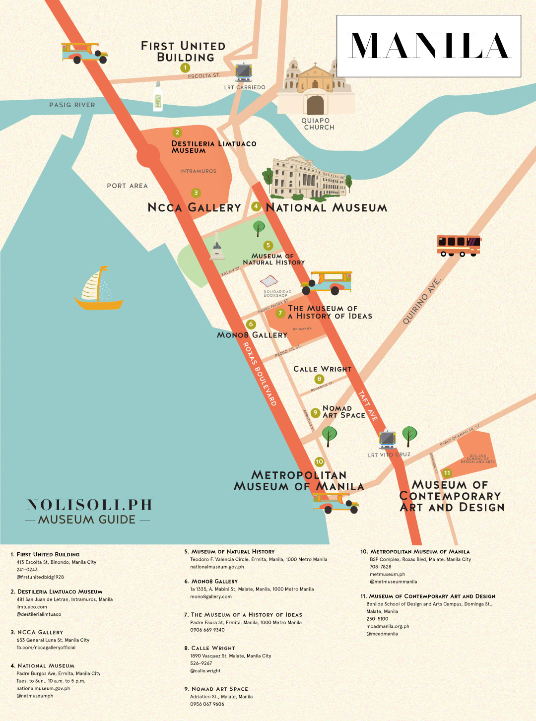 nolisoli museum art gallery map manila