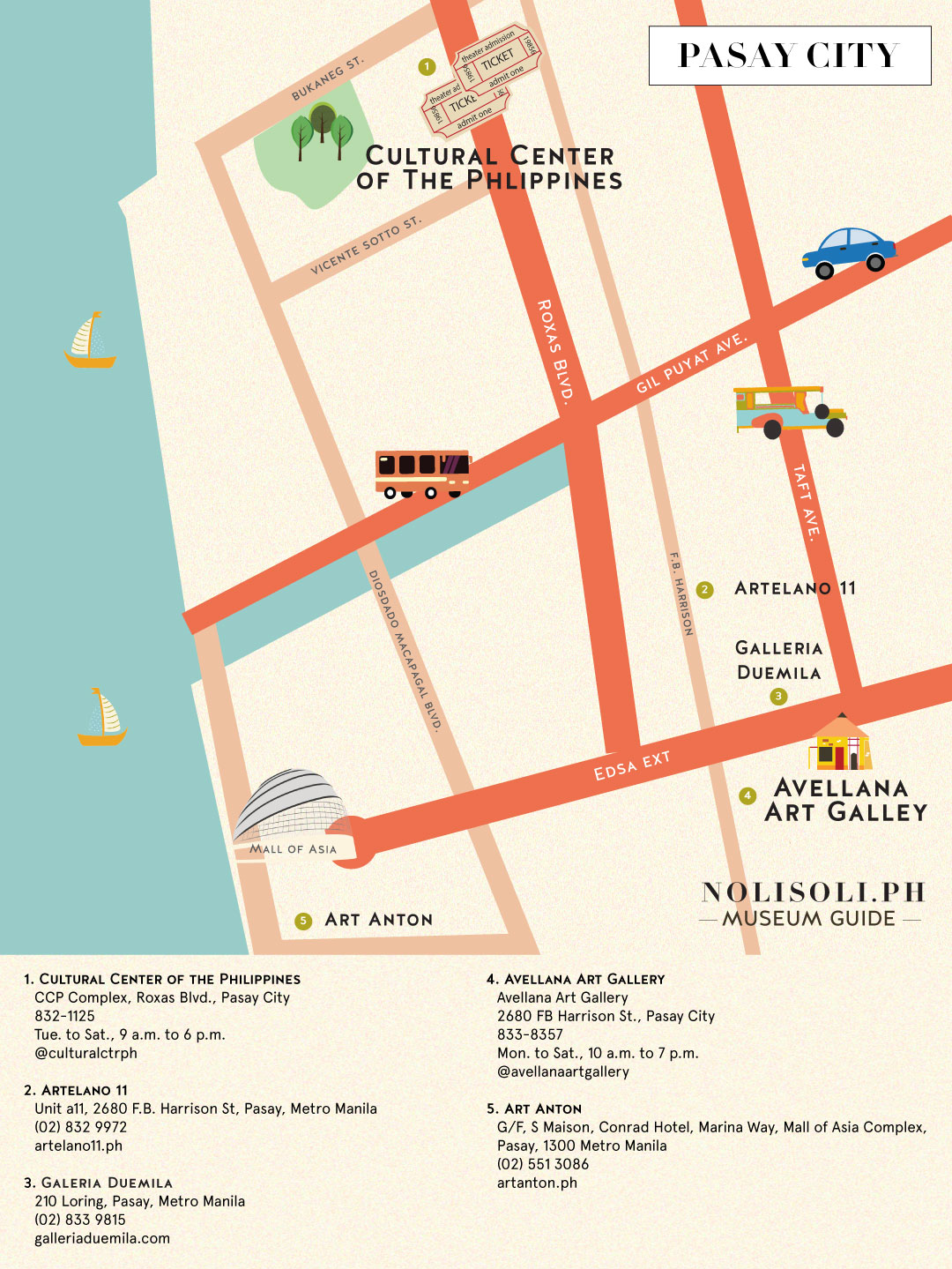 nolisoli museum art gallery map pasay