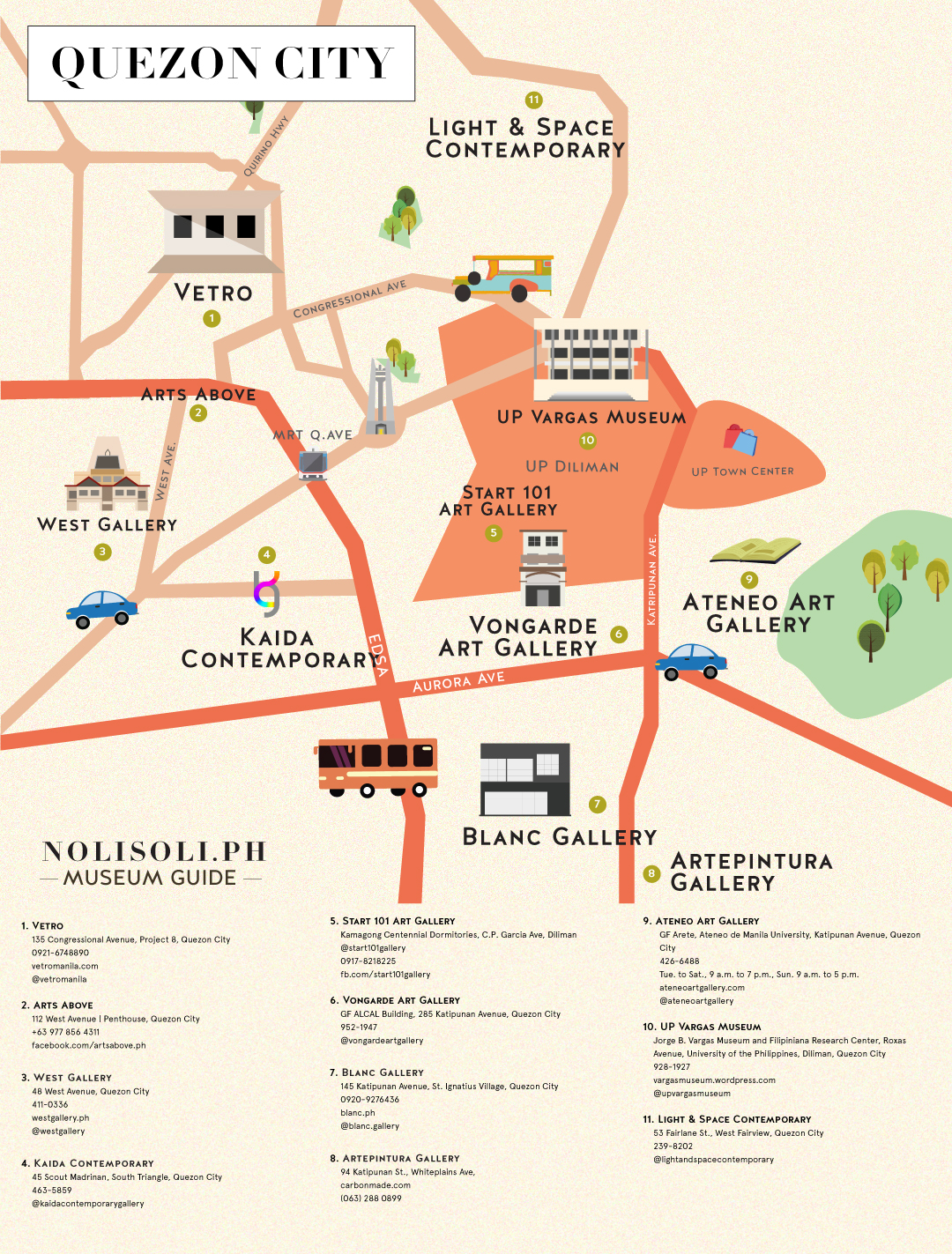 nolisoli museum art gallery map quezon city