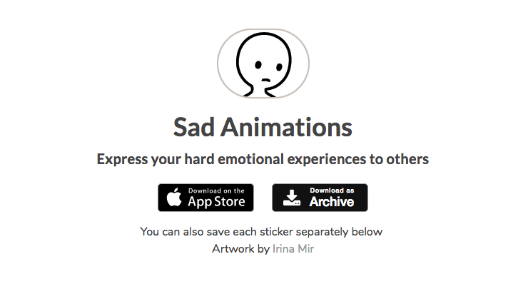 nolisoli sticker pack sad animation depression