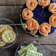 nolisoli eats saumon caviar cake