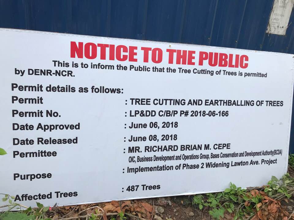 denr permit to cut down tree at lawton avenue