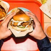 Nolisoli sidechick eats sandwich