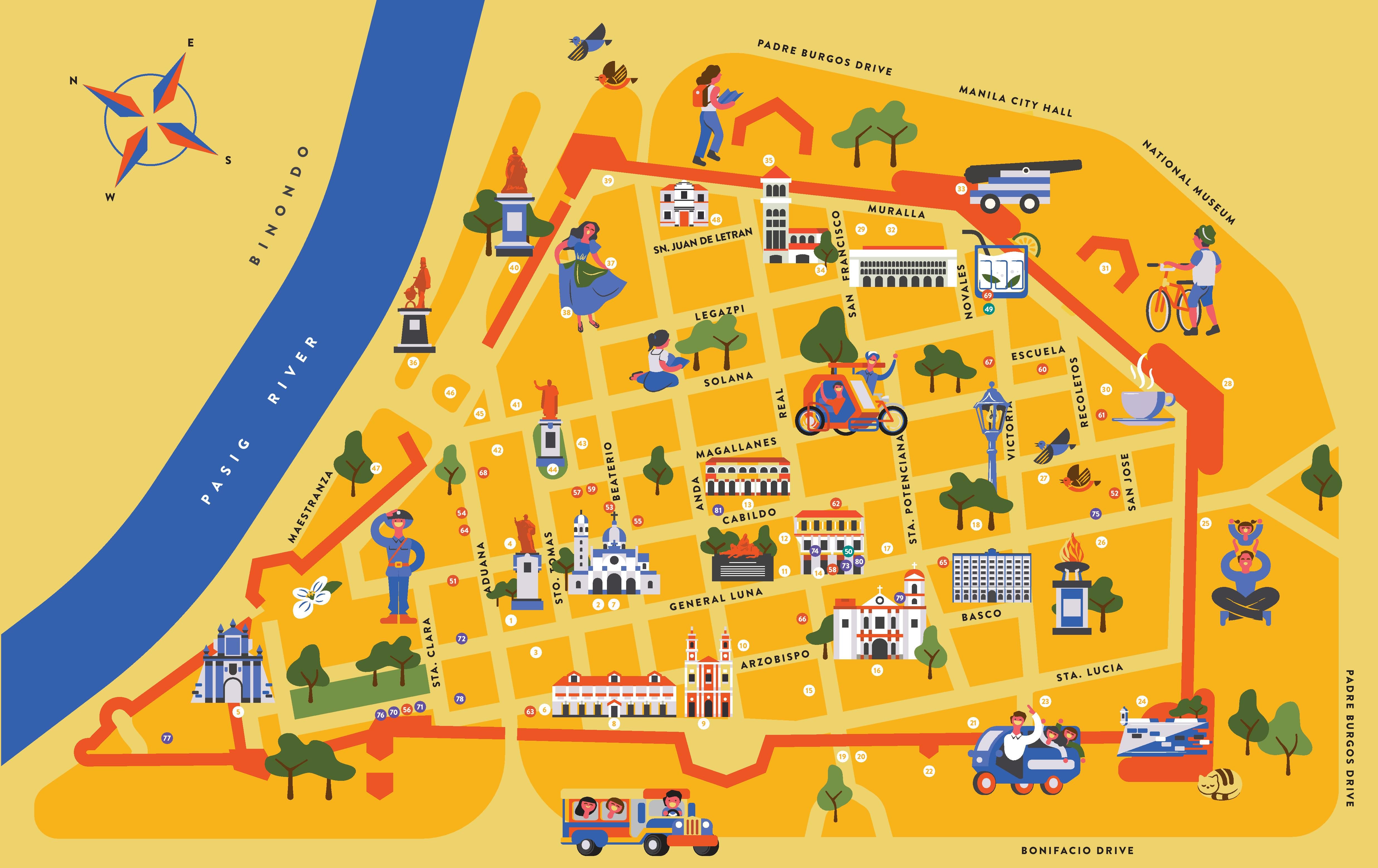 Take a DIY tour of Intramuros with the help of these free colorful maps ...