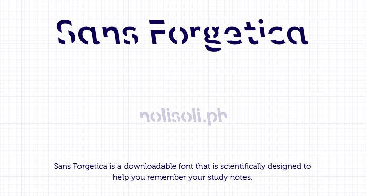 nolisoli.ph sans forgetica font memory retention