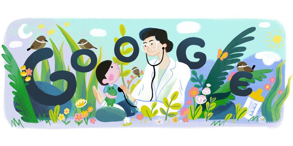 Today's Google doodle in honor of Dr. Fe del Mundo's 107th birth anniversary