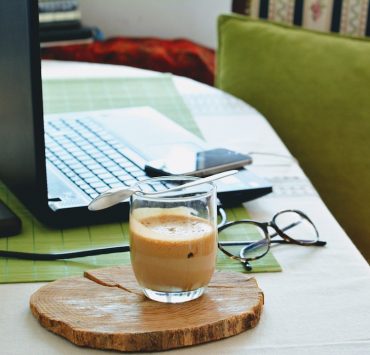telecommuting computer laptop desk