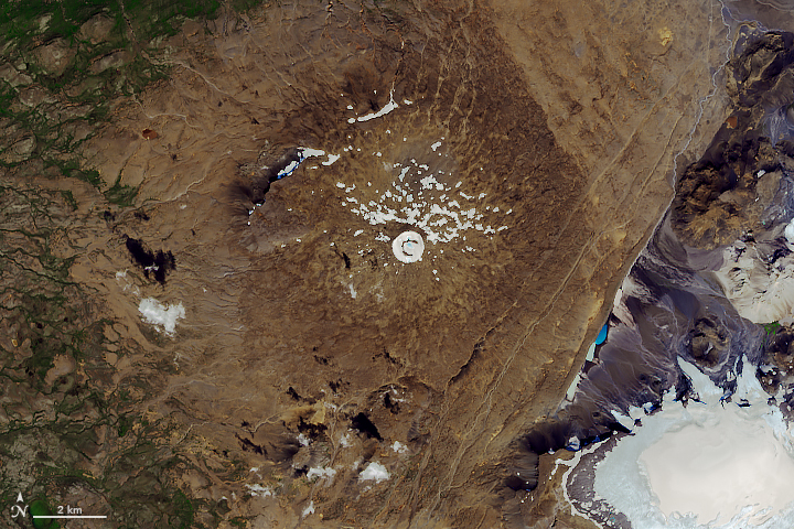 okjokull, iceland, nasa