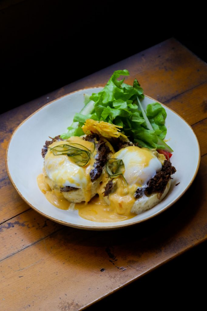 beef rendang eggs benedict