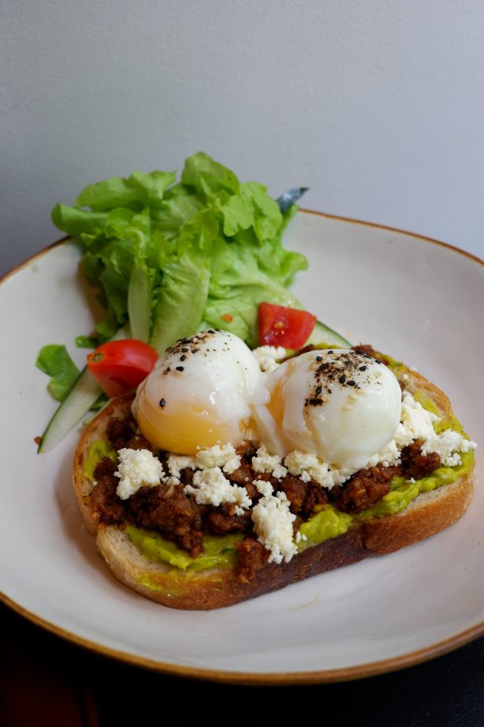 avocado toast chorizo