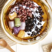 nine fresh taro ball desserts