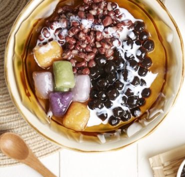 nine fresh taro ball desserts