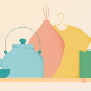 kettle books tshirt vase teacup market shopping