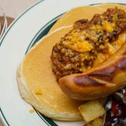 Gram Pancakes PH chili bean and sausage pancakes