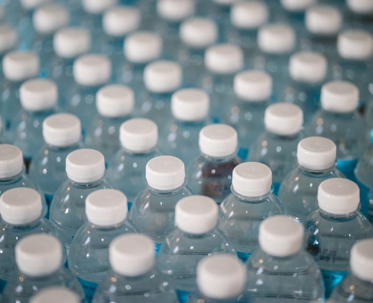 plastic water bottles