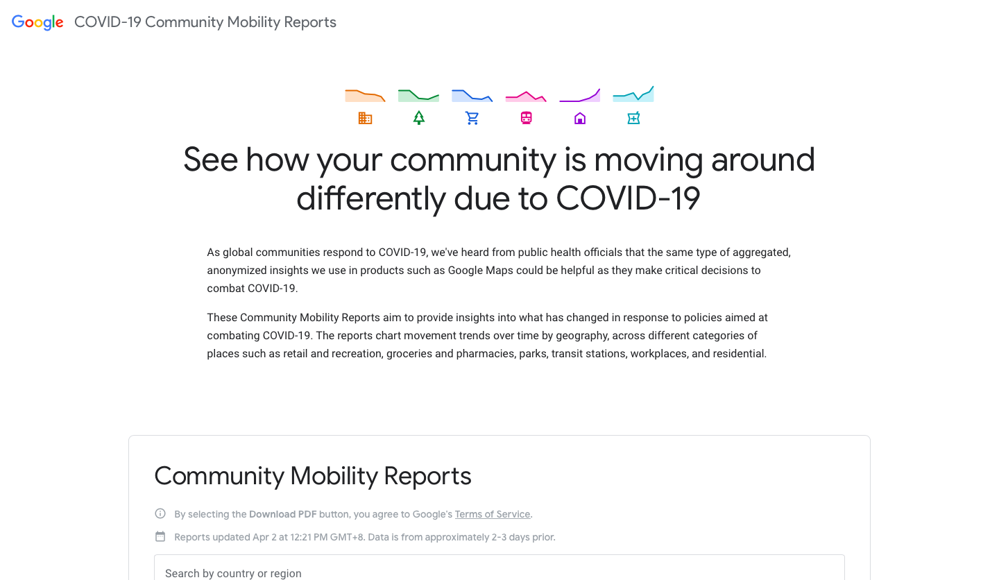 google mobility reports