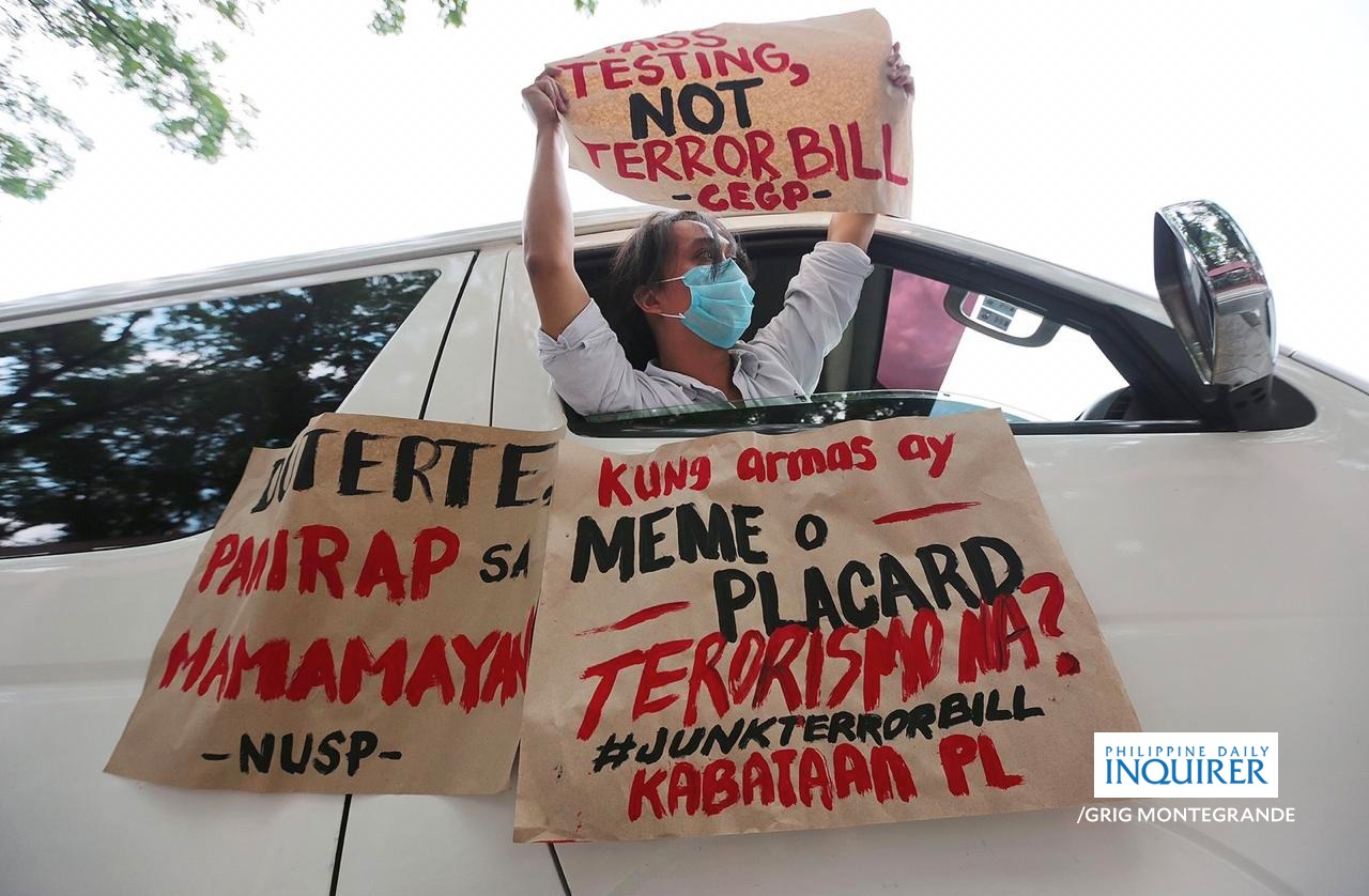 house protest anti-terror bill inquirer