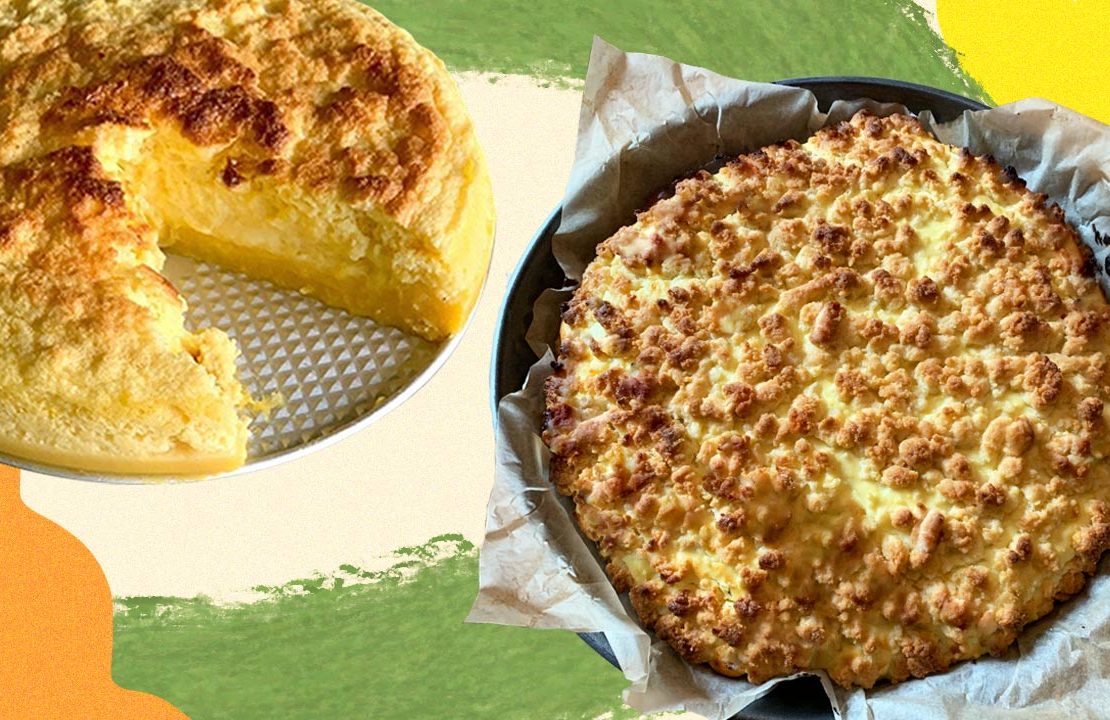 lemon pudding cake ricotta crumble