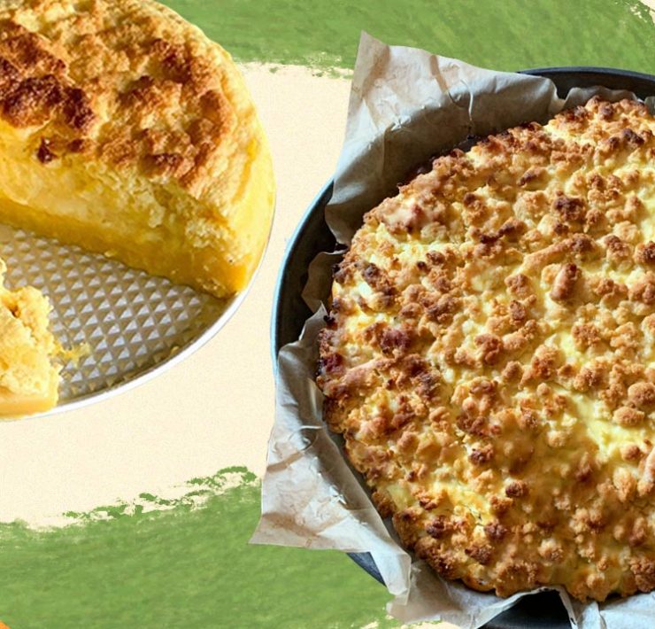 lemon pudding cake ricotta crumble