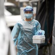 healthcare worker in protective gear