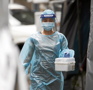 healthcare worker in protective gear