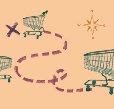 Strategic grocery shopping header art nolisoliph