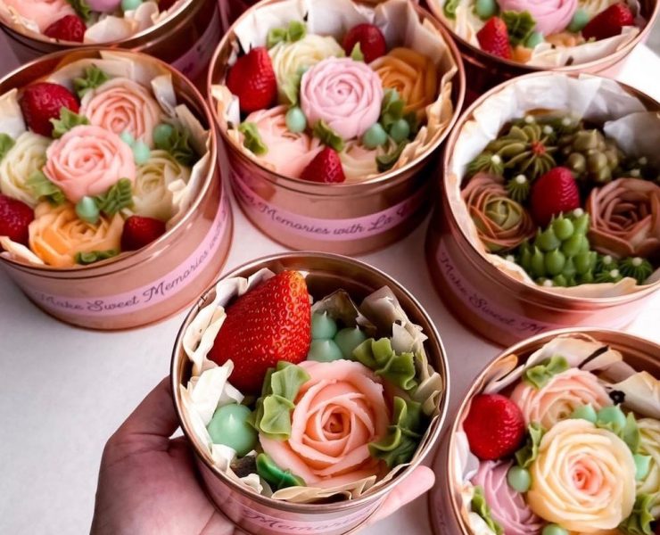 flower boucake cheesecake