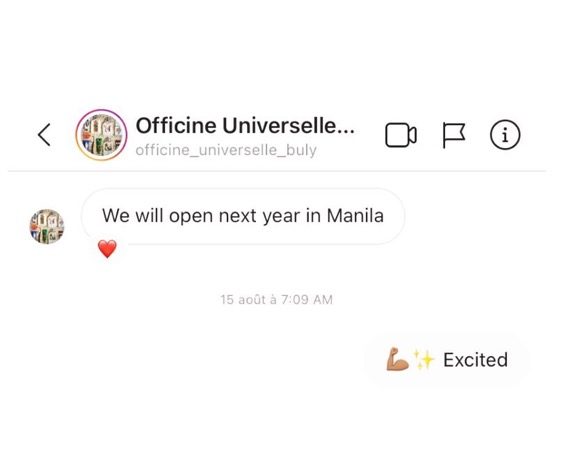 Manila: Officine Universelle Buly store opening