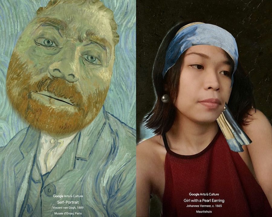 google arts & culture selfie filter