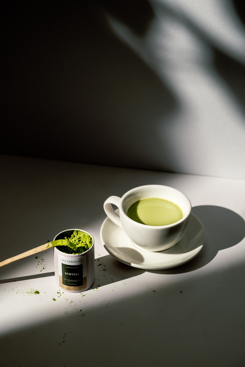 orion coffee cup with matcha