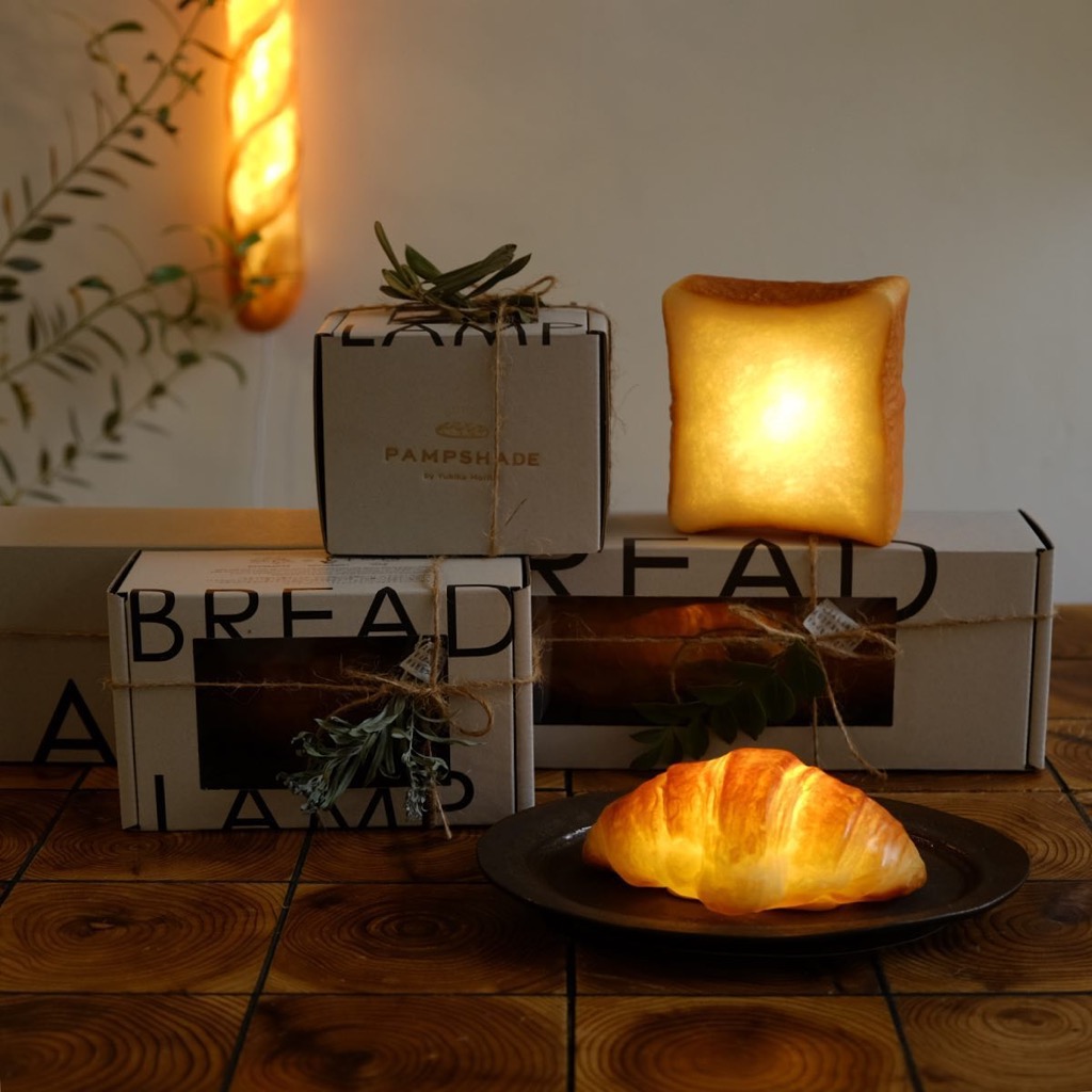 Toast Bread Lamp (Battery Powered LED Light)  Pampshade – Yukiko Morita  PAMPSHADE Online shop