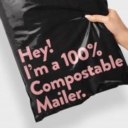 black fifth express compostable plastic-free mailer