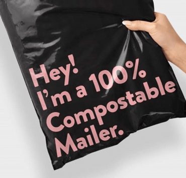 black fifth express compostable plastic-free mailer