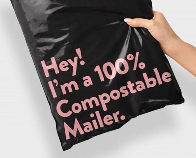 black fifth express compostable plastic-free mailer