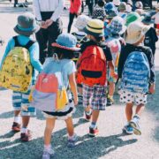 children walking to school