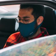 Mandatory mask for drivers and passengers car same household header nolisoliph