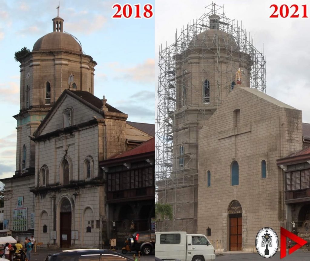 bauan church facade under construction
