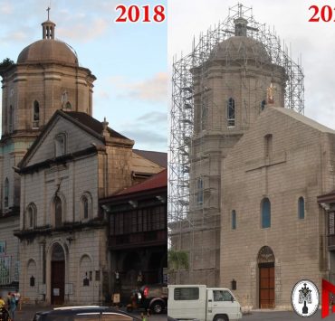 bauan church facade under construction