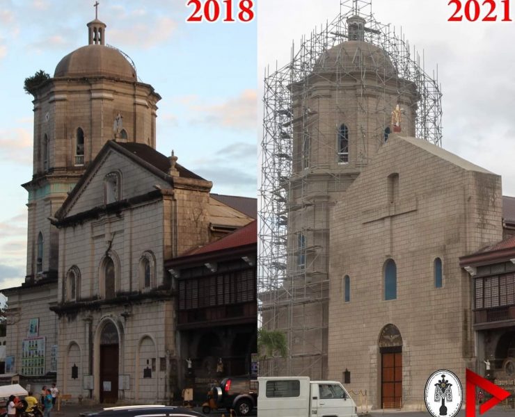 bauan church facade under construction