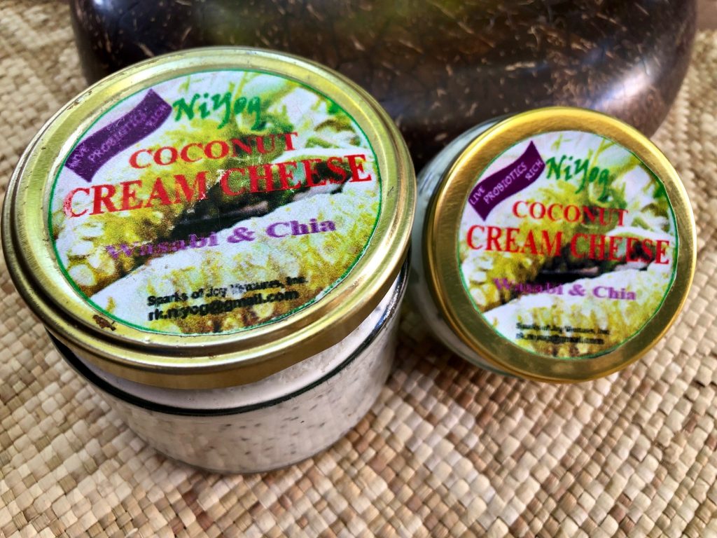 a jar of coconut cream cheese