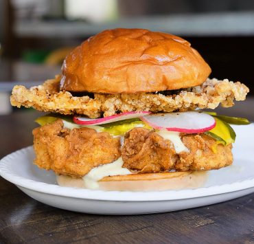 A photo of a tofu sandwich from Fowlbread