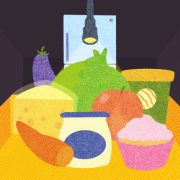 food illustration refrigerator